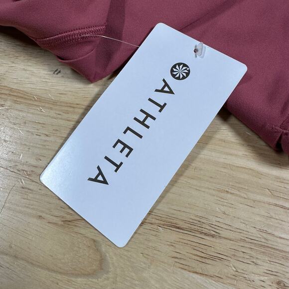 Athleta Transcend Stash Crop Straight Leg Berry Rose Women's Size Small NWT - Picture 8 of 11